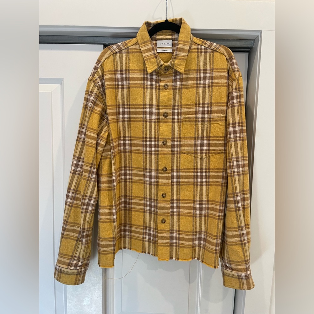 John Elliott Cropped Button Down Shirt Size 3 (Large)